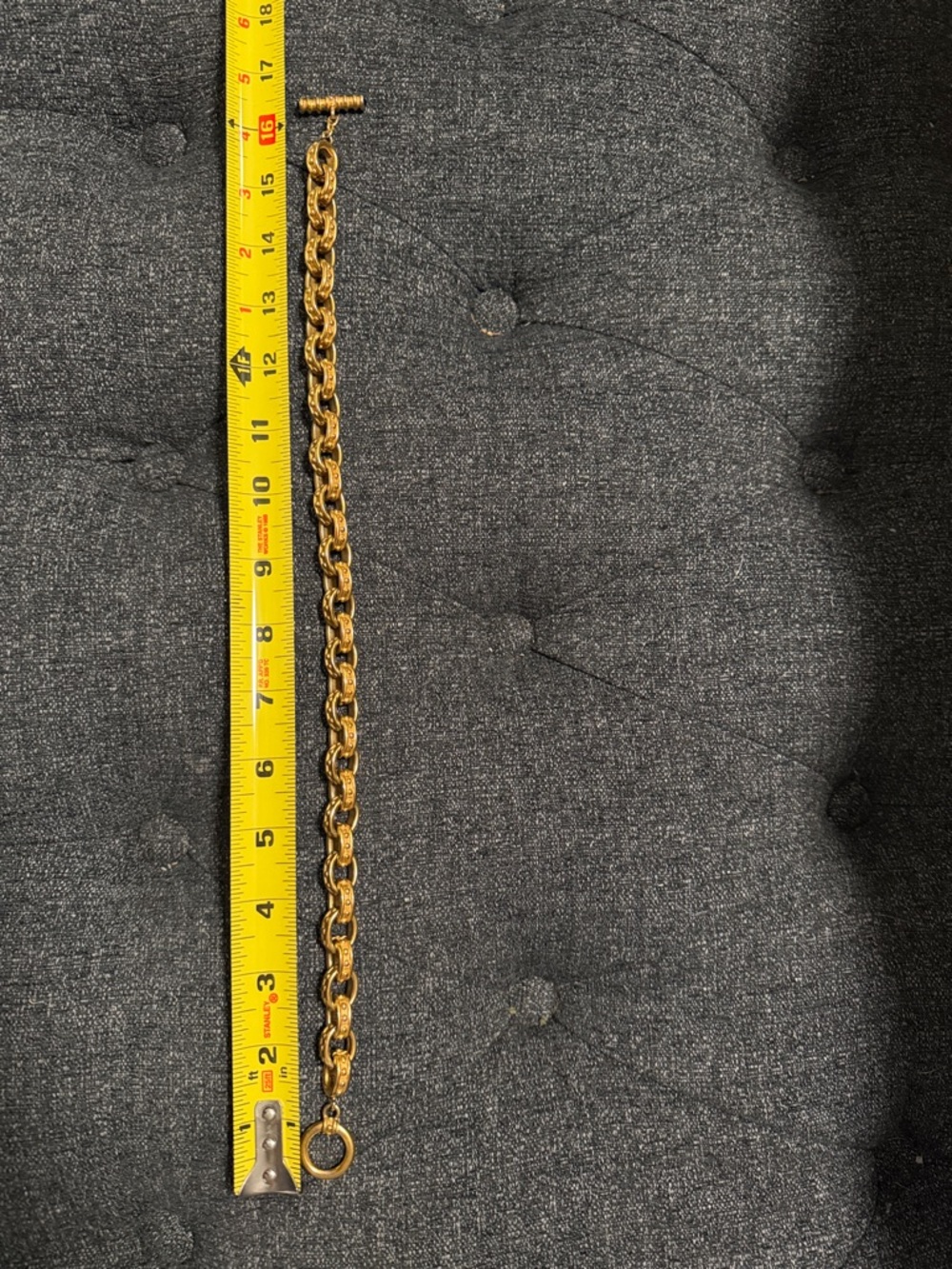Vintage Gold Chunky Link Necklace - Picture 4 of 4